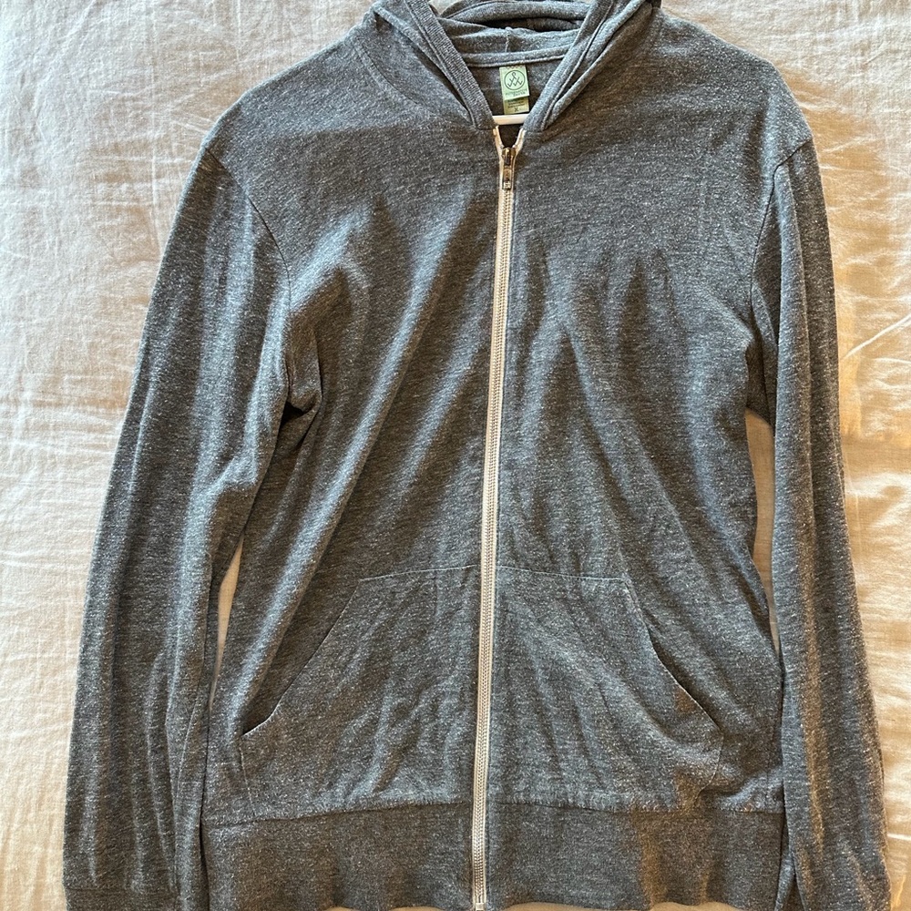 Alternative Apparel Gray Zip-Up Hoodie